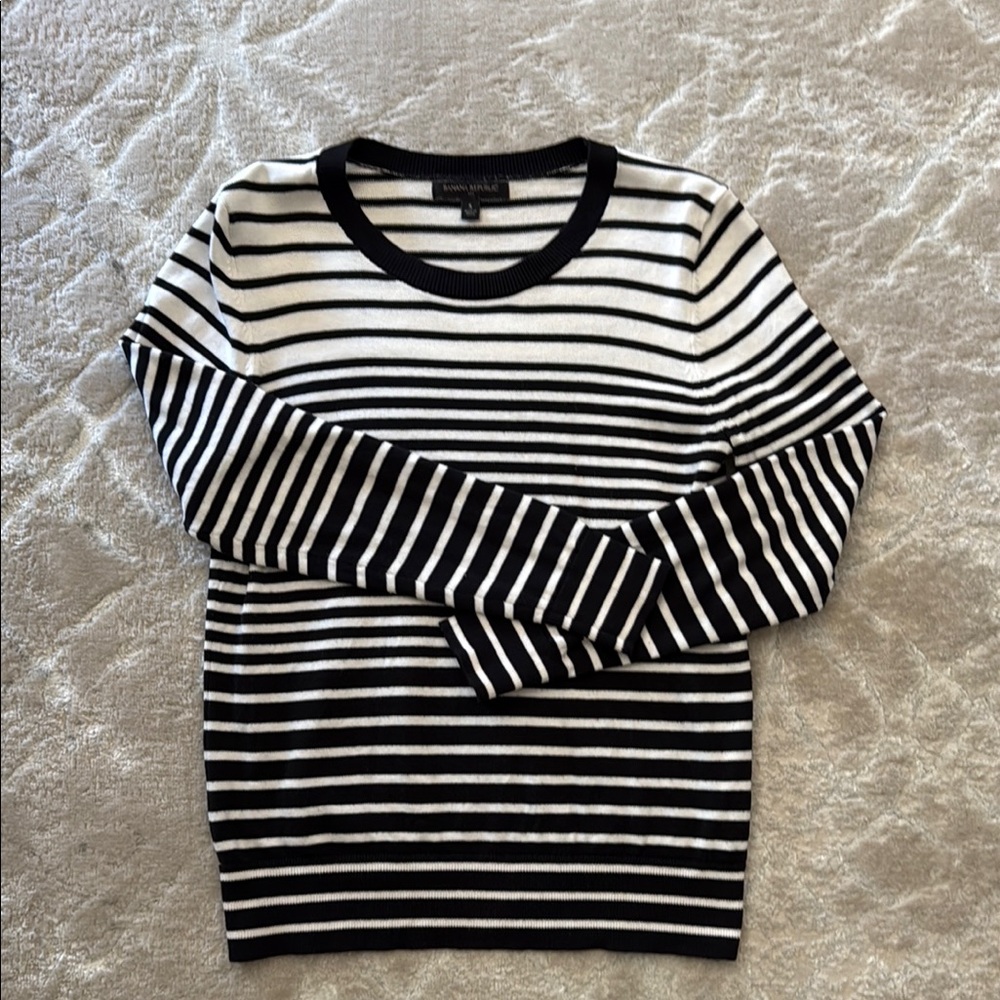 Black and White Striped Sweater